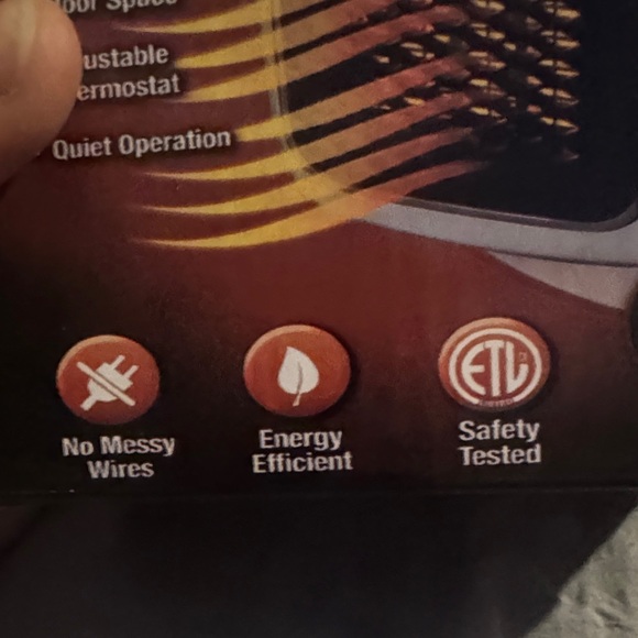 Turbo 800 Wall Outlet Space Heater - Black - Picture 2 of 5